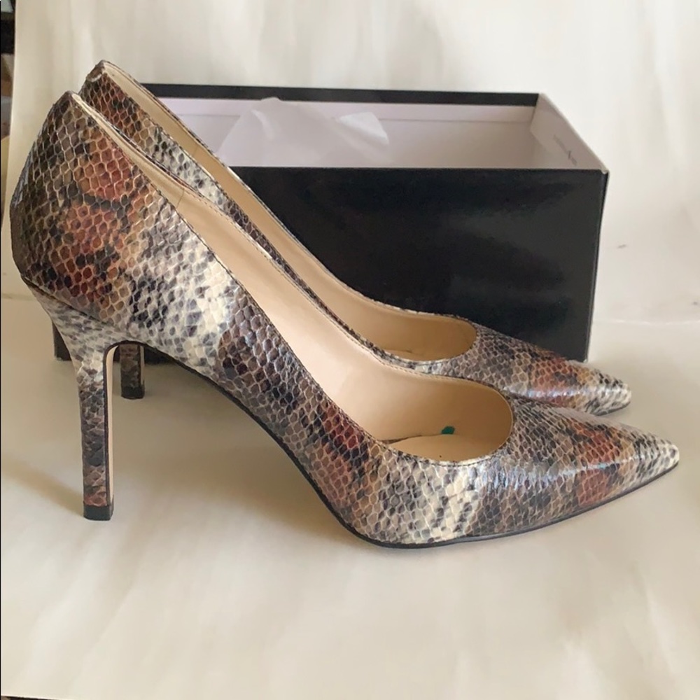 Nine West snakeprint leather heels